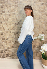 Load image into Gallery viewer, Blusa Rose blouse, shirt white or blue sky