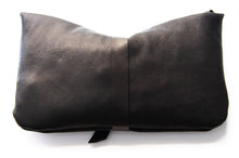 Load image into Gallery viewer, Black leather clutch bag - Clutch CRIS, very soft leather / nappa bag, black