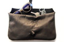 Load image into Gallery viewer, Black leather clutch bag - Clutch CRIS, very soft leather / nappa bag, black