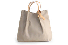 Load image into Gallery viewer, Anna TOTE bag and HAND bag made of canvas and italian leather personalized