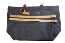 Load image into Gallery viewer, Olivia TOTE bag, Shopping bag made of Denim and italian leather personalized with your name