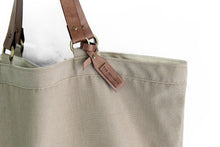 Load image into Gallery viewer, Olivia TOTE bag, Shopping bag, Shopper bag made of canvas and italian leather personalized with name
