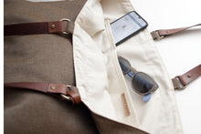 Load image into Gallery viewer, Olivia TOTE bag, Shopping bag, Shopper bag made of canvas and italian leather personalized with name