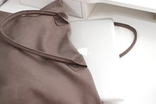 Load image into Gallery viewer, Leather tote bag, SHOULDER BAG made of italian Brown Chocolate leather. Mia leather shoulder bag