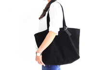 Load image into Gallery viewer, Anita TOTE bag, Shoulder bag made of brown chocolate LEATHER personalized with your name