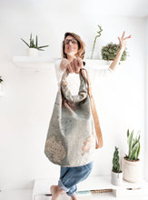 Load image into Gallery viewer, Cleo CONVERTIBLE BACKPACK in bag, LIMITED EDITION, maps fabric