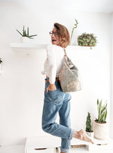 Load image into Gallery viewer, Cleo CONVERTIBLE BACKPACK in bag, LIMITED EDITION, maps fabric