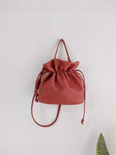 Load image into Gallery viewer, Leather CROSS-BODY bag made of italian leather.  Rose Bag