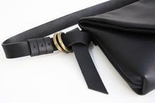 Load image into Gallery viewer, Waist bag, belt bag or Clutch, made of very soft leather, black. Waist bag