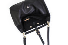 Load image into Gallery viewer, BOHO bag and CROSS BODY bag made of soft italian leather, canvas and italian leather. Mary bag