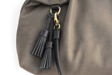 Load image into Gallery viewer, Susy Leather shoulder bag made of italian leather dark grey personalized with your initials