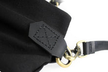 Load image into Gallery viewer, Roby BACKPACK, leather and canvas backpack, black color