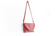 Load image into Gallery viewer, Leather CROSS-BODY bag made of italian leather  color red. Sofia leather crossbody bag
