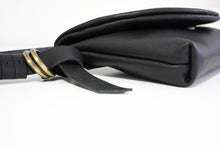 Load image into Gallery viewer, Waist bag, belt bag or Clutch, made of very soft leather, black. Waist bag