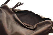 Load image into Gallery viewer, Leather cross-boby bag made of italian Black leather. Silvie leather shoulder bag