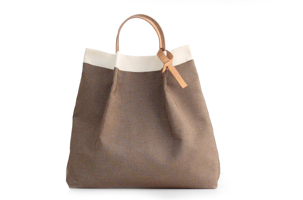 Anna TOTE bag and HAND bag made of canvas and italian leather personalized
