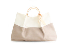 Load image into Gallery viewer, Anna TOTE bag and HAND bag made of canvas and italian leather personalized