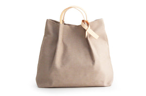 Anna TOTE bag and HAND bag made of canvas and italian leather personalized