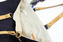 Load image into Gallery viewer, Olivia TOTE bag, Shopping bag made of Denim and italian leather personalized with your name