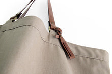 Load image into Gallery viewer, Olivia TOTE bag, Shopping bag, Shopper bag made of canvas and italian leather personalized with name
