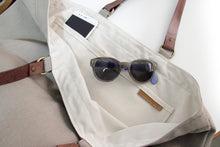 Load image into Gallery viewer, Olivia TOTE bag, Shopping bag, Shopper bag made of canvas and italian leather personalized with name