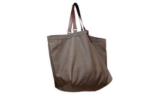 Load image into Gallery viewer, Olivia TOTE bag, Shopping bag, Shopper bag made of canvas and italian leather personalized with name