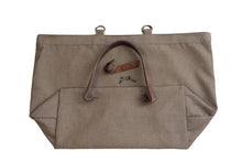Load image into Gallery viewer, Olivia TOTE bag, Shopping bag, Shopper bag made of canvas and italian leather personalized with name