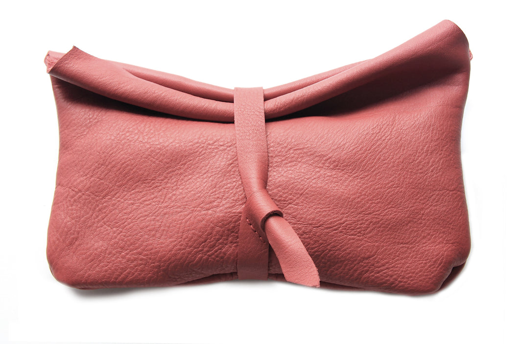 Red Leather clutch bag - Clutch CRIS, very soft leather / nappa bag, red