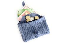 Load image into Gallery viewer, Coin purse, leather little wallet color blue. Camy coin purse