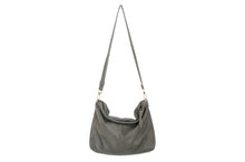 Load image into Gallery viewer, Leather crossbody bag, SHOULDER BAG made of italian Grey leather. Silvie leather crossbody bag
