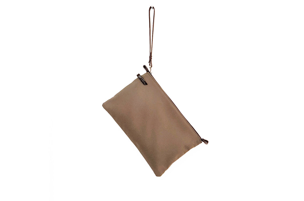 Canvas and Leather clutch bag and crossbody bag, ADA clutch