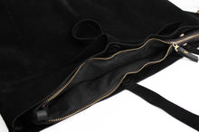 Load image into Gallery viewer, Anita TOTE bag, Shoulder bag made of black leather personalized with your name