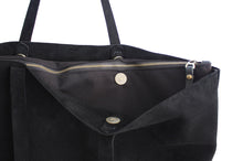 Load image into Gallery viewer, Anita TOTE bag, Shoulder bag made of black leather personalized with your name