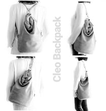 Load image into Gallery viewer, Cleo CONVERTIBLE BACKPACK in bag, LIMITED EDITION, maps fabric