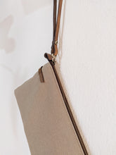 Load image into Gallery viewer, Canvas and Leather clutch bag and crossbody bag, ADA clutch