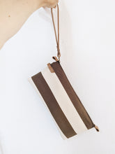 Load image into Gallery viewer, Canvas and Leather clutch bag and crossbody bag, ADA clutch