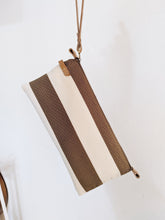 Load image into Gallery viewer, Canvas and Leather clutch bag and crossbody bag, ADA clutch