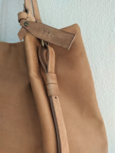 Load image into Gallery viewer, TOTE bag and HAND bag made entirely of Italian leather, brown color. Emma bag leather version