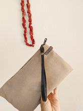 Load image into Gallery viewer, Canvas and Leather clutch bag and crossbody bag, ADA clutch