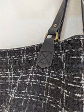 Load image into Gallery viewer, Double Face bag: Italian leather and tweed fabric, TOTE bag and shoulder bag. Rebecca Bag