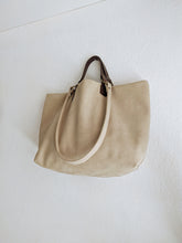 Load image into Gallery viewer, Double Face bag: Italian leather and Map fabric, TOTE bag and shoulder bag. Rebecca Bag