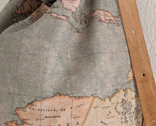 Load image into Gallery viewer, Double Face bag: Italian leather and Map fabric, TOTE bag and shoulder bag. Rebecca Bag