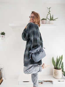 Leather CROSS-BODY bag made of italian leather.  Rose Bag