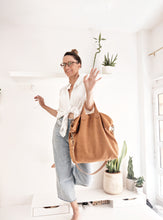 Load image into Gallery viewer, Leather crossbody bag, made of italian leather. Silvie leather shoulder bag big version