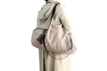 Load image into Gallery viewer, Susy bag, canvas and leather shoulder bag light brown