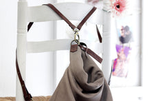 Load image into Gallery viewer, Cleo CONVERTIBLE BACKPACK, leather backpack, made of  italian leather, Taupe color.