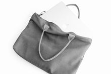 Load image into Gallery viewer, Leather tote bag, SHOULDER BAG made of italian leather grey. Mia leather shoulder bag