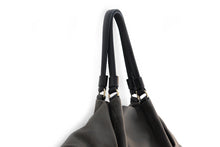 Load image into Gallery viewer, Susy Leather shoulder bag made of italian leather dark grey personalized with your initials