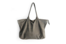 Load image into Gallery viewer, Leather tote bag, SHOULDER BAG made of italian leather grey. Mia leather shoulder bag