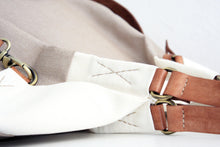Load image into Gallery viewer, Weekend bag bicolor, canvas and leather bag, bicolor. Personalized with your name